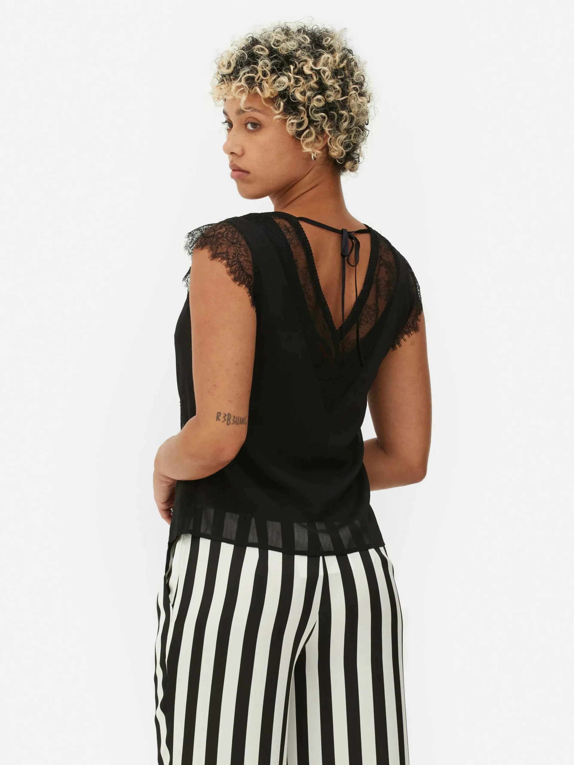 Beetlejuice X Colleen Atwood Lace Trim Blouse