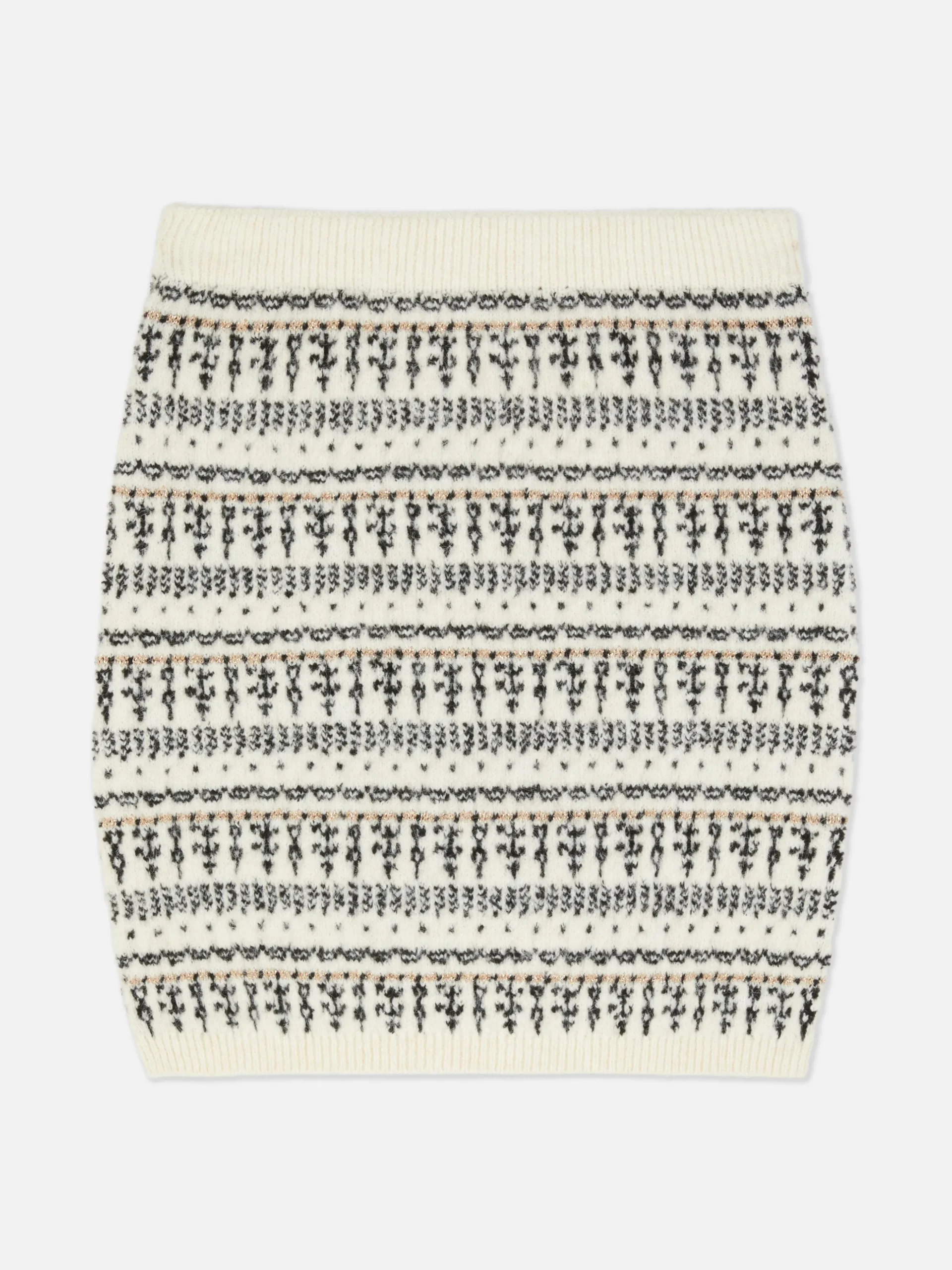 Fair Isle Knit Mini Skirt
