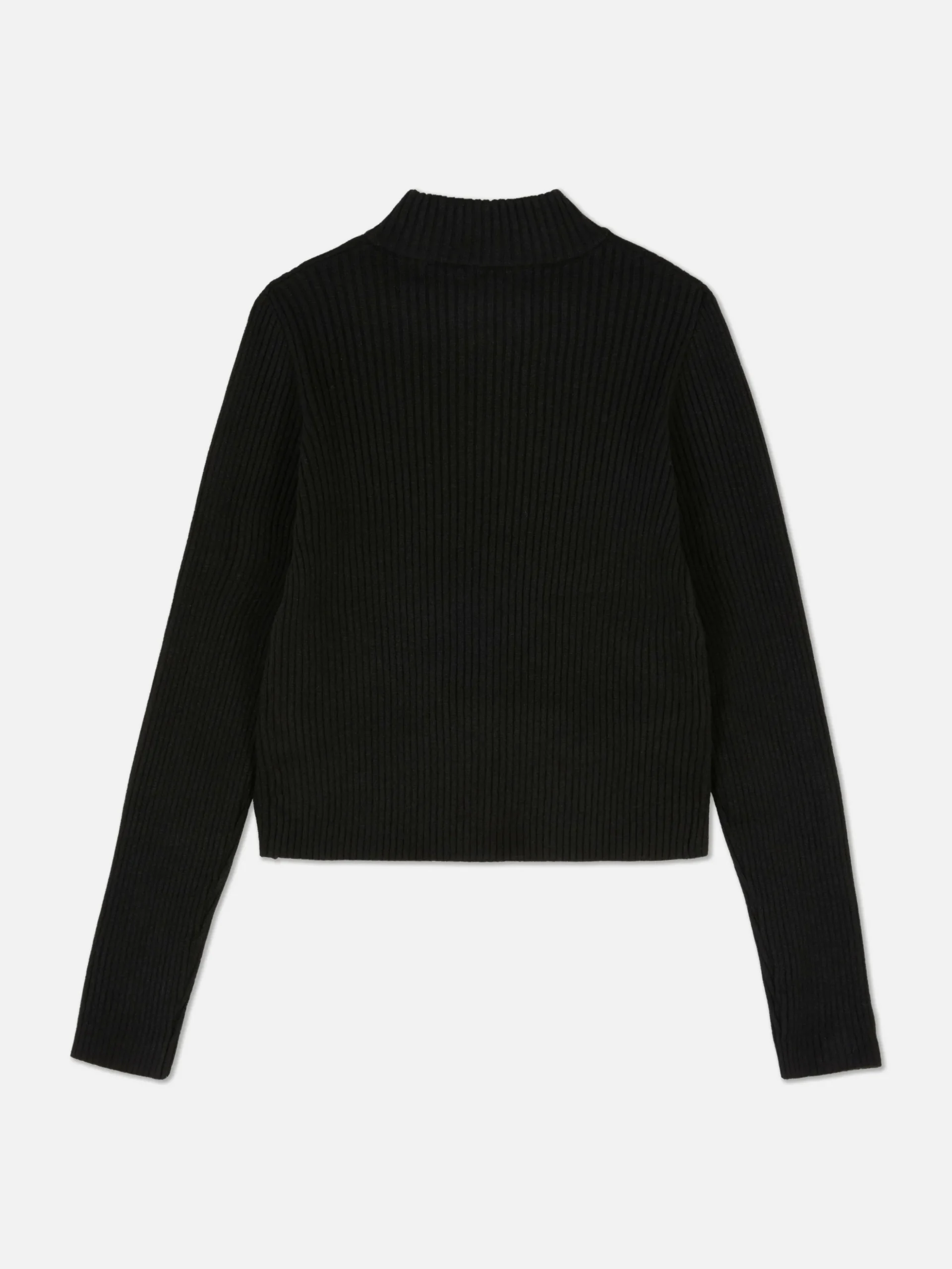 Ribbed Zip Cardigan