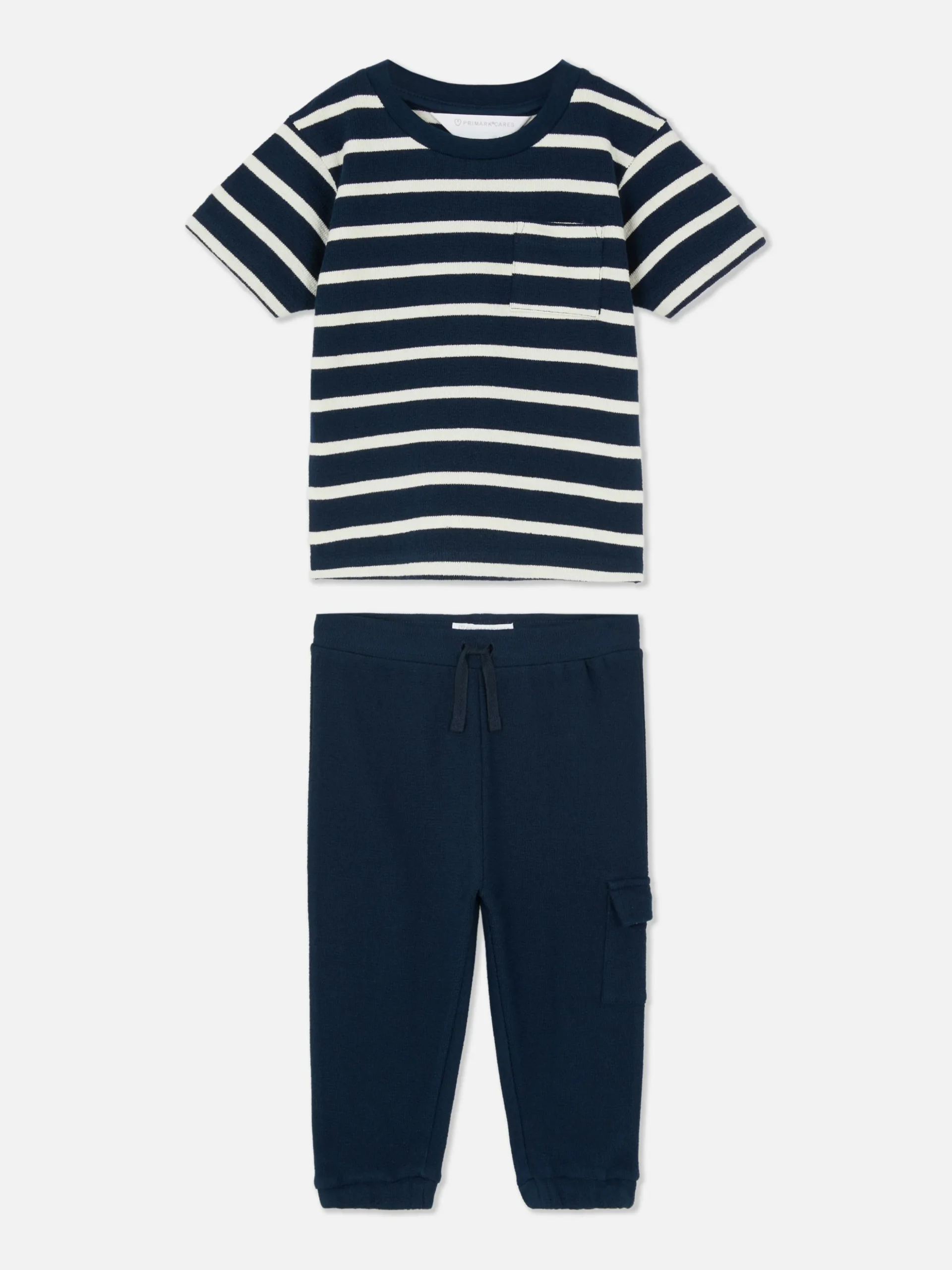 Stripe T-Shirt And Cuffed Joggers Set
