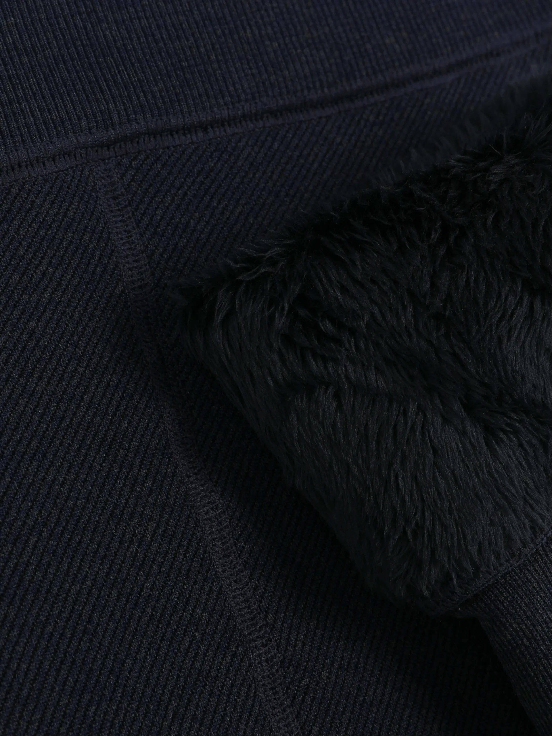 Velvet Plush Lined Denim Look Leggings
